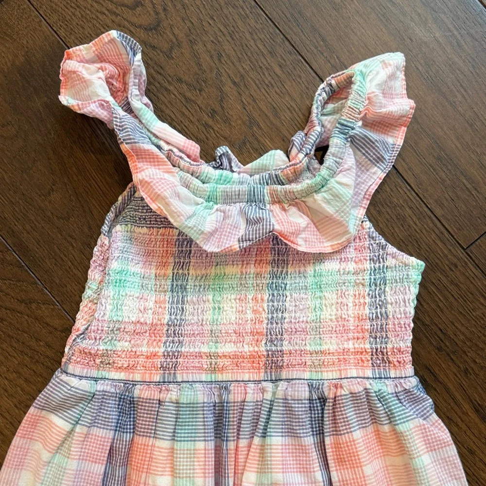 Crewcuts PastelPlaid Ruffle Kids Dress Size 6 - C12-004